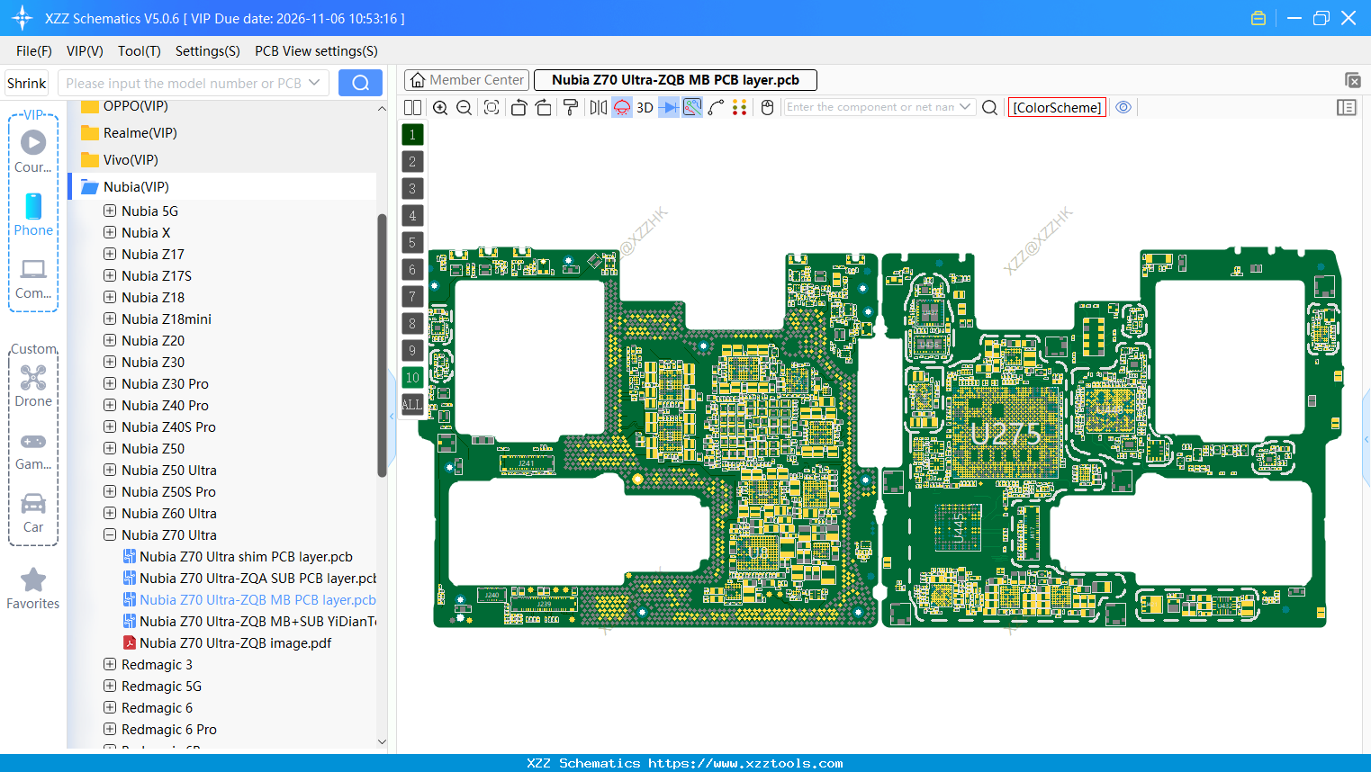 Nubia Z70 Ultra-ZQB MB PCB Layer